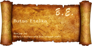 Butso Etelka névjegykártya